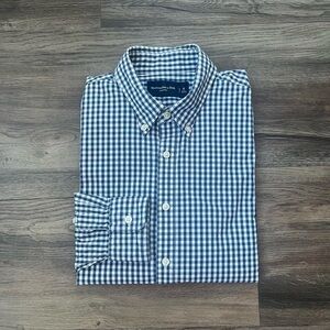Abercrombie & Fitch Navy and White Gingham Shirt